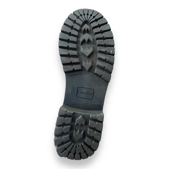 Women’s 11 Bebe Black Dorienne Studded Quilted Lace Up Combat Boot - Picture 7 of 16